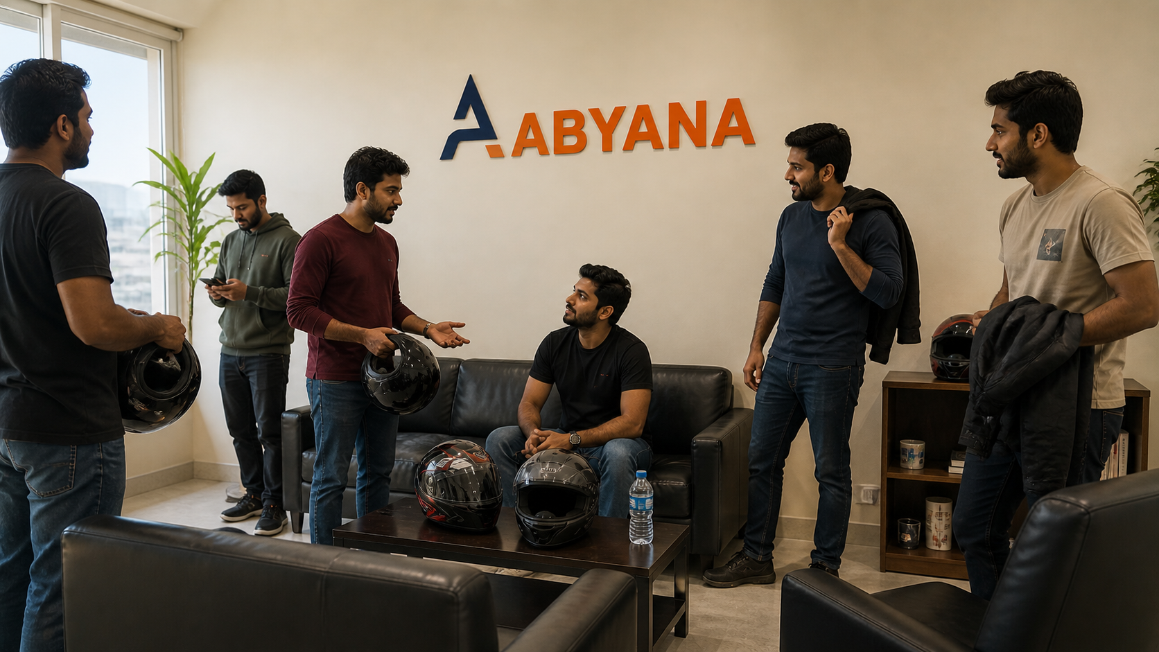 Group of Abyana riders in formation